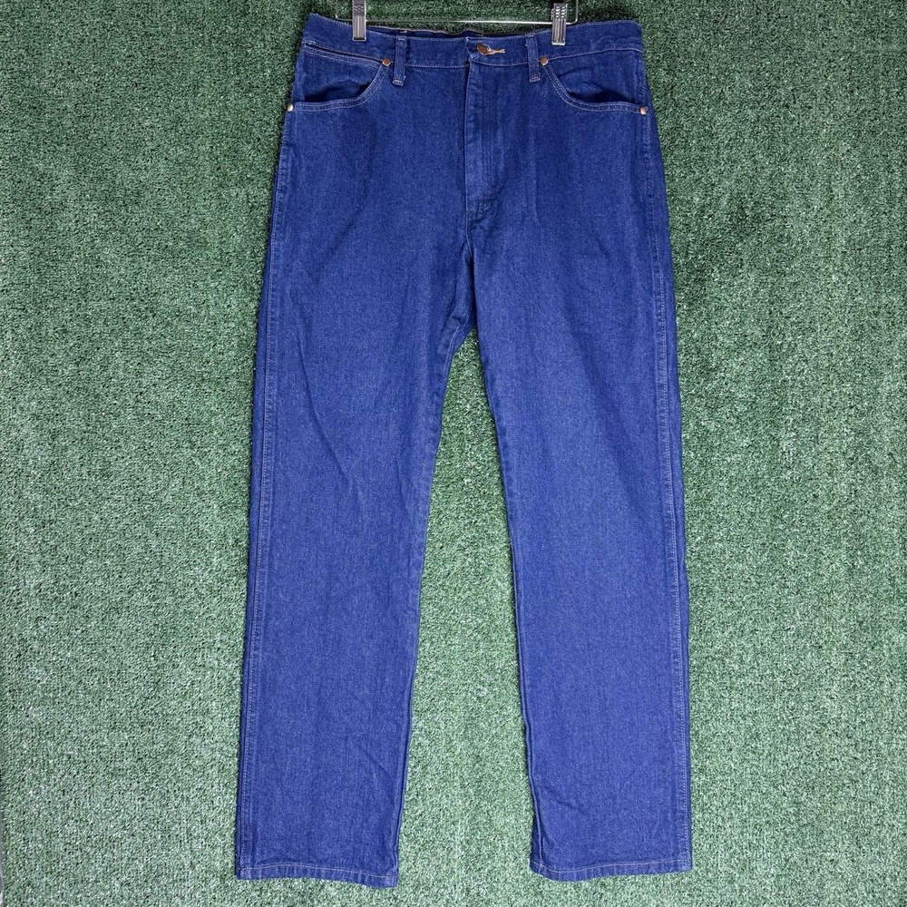Wrangler Jeans Men 34x34 Blue 13MWZ Cowboy Cut Original Fit 100% Cotton Western